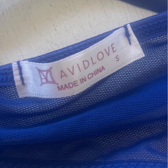 Avidlove Bra Embroidered Floral Underwire Small Blue New Unlined - Picture 5 of 8